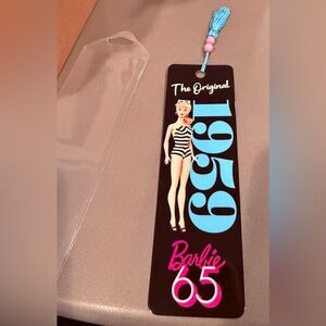 Barbie 65th anniversary the original 1959 swimsuit bookmark beaded tassel black